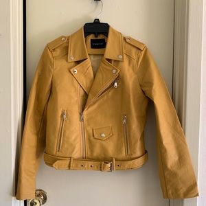 Mustard Faux Leather Jacket